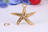 Starfish Charm, Made from Solid 925 Grade Sterling Silver, Complete with Attachment Link