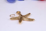 Starfish Charm, Made from Solid 925 Grade Sterling Silver, Complete with Attachment Link