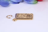 Cook Book Charm, Made from Solid Cast Yellow Gold, British Hallmarked