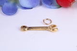 Spanner Charm, Traditional Charm, Made from Solid Cast Yellow Gold, British Hallmarked