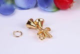 Wedding Bells Charm, Made from Solid Cast Yellow Gold, British Hallmarked