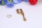 Giraffe Charm, Traditional Charm, Made from Solid Cast Yellow Gold, British Hallmarked