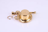 Magicians Hat Charm, Traditional Charm, This charm is made from solid cast Yellow Gold British Hallmarked