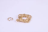 Lifebuoy Charm, Traditional Charm, This charm is made from solid cast Yellow Gold British Hallmarked