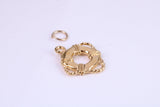 Lifebuoy Charm, Traditional Charm, This charm is made from solid cast Yellow Gold British Hallmarked