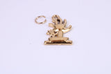 Cactus Tree Charm, Made from Solid Cast Yellow Gold, British Hallmarked