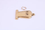 R I P Tombstone Charm, Made from Solid Cast Yellow Gold, British Hallmarked, Complete with Attachment Link