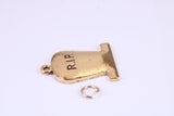 R I P Tombstone Charm, Made from Solid Cast Yellow Gold, British Hallmarked, Complete with Attachment Link