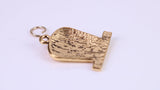 R I P Tombstone Charm, Made from Solid Cast Yellow Gold, British Hallmarked, Complete with Attachment Link