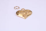 Love Band Charm, Traditional Charm, Made from Solid Cast Yellow Gold, British Hallmarked, Complete with Attachment Link