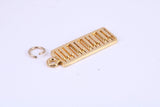 Key Board Charm, Traditional Charm, Made from Solid Cast Yellow Gold , British Hallmarked, Complete with Attachment Link