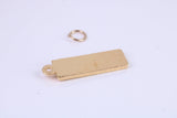 Key Board Charm, Traditional Charm, Made from Solid Cast Yellow Gold , British Hallmarked, Complete with Attachment Link