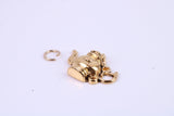 Teapot Charm, Made from Solid Cast Yellow Gold, British Hallmarked, Complete with Attachment Link