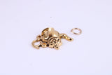 Teapot Charm, Made from Solid Cast Yellow Gold, British Hallmarked, Complete with Attachment Link