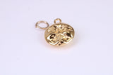 Happy and Sad Moon Charm, Traditional Charm, Made from Solid Cast Yellow Gold, British Hallmarked