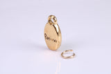Believe Charm, Made from Solid Cast British Hallmarked Yellow Gold