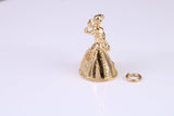 Water Carrier Charm, Traditional Charm, Made from Solid Yellow Gold, British Hallmarked, Complete with Attachment Link