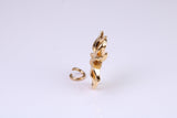 Spider Charm, Traditional Charm, Made from Solid Yellow Gold, British Hallmarked, Complete with Attachment Link