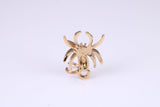 Spider Charm, Traditional Charm, Made from Solid Yellow Gold, British Hallmarked, Complete with Attachment Link