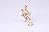 Helm Charm, Made from Solid Yellow Gold, British Hallmarked, Complete with Attachment Link
