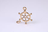 Helm Charm, Made from Solid Yellow Gold, British Hallmarked, Complete with Attachment Link