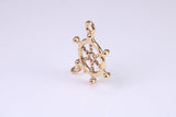 Helm Charm, Made from Solid Yellow Gold, British Hallmarked, Complete with Attachment Link