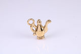 Teapot Charm, Made from Solid Cast Yellow Gold, British Hallmarked, Complete with Attachment Link