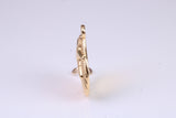 Sea Shell Charm, Made from Solid Yellow Gold, British Hallmarked, Complete with Attachment Link