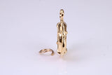 Lifebuoy Charm, Made from Solid Cast Yellow Gold, British Hallmarked, Complete with Attachment Link