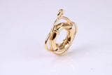 Lifebuoy Charm, Made from Solid Cast Yellow Gold, British Hallmarked, Complete with Attachment Link