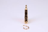 Wedge of Cheese Charm, Traditional Charm, Made from Solid Yellow Gold, British Hallmarked, Complete with Attachment Link