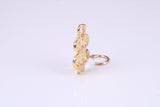 Dollar Sign Charm, Made from Solid Yellow Gold, British Hallmarked, Complete with Attachment Link