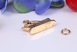 Sidney Opera House Charm, Made from Solid Cast Yellow Gold, British Hallmarked