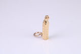 Iconic London Big Ben Charm, Made from Solid Yellow Gold, British Hallmarked, Complete with Attachment Link