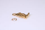 Parrot Charm, Made from Solid Cast Yellow Gold, British Hallmarked, Complete with Attachment Link