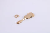 Guitar Charm, Made from Solid Yellow Gold, British Hallmarked, Complete with Attachment Link