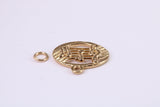 Musical Notes Charm, Traditional Charm, Made from Solid Yellow Gold, British Hallmarked, Complete with Attachment Link