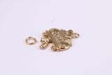 Just Married Charm, Traditional Charm, Made from Solid Cast Yellow Gold, British Hallmarked, Complete with Attachment Link