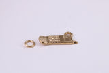 Cell Phone Charm, Made from Solid Cast Yellow Gold, British Hallmarked, Complete with Attachment Link