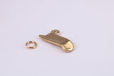 Cell Phone Charm, Made from Solid Cast Yellow Gold, British Hallmarked, Complete with Attachment Link