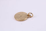 Paw Print Charm, Traditional Charm, Made from Solid Yellow Gold, British Hallmarked, Complete with Attachment Link