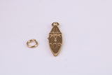 Surf Board Charm, Traditional Charm, Made from Solid Yellow Gold, British Hallmarked, Complete with Attachment Link