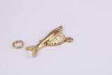 Sail Fish Charm, Traditional Charm, Made from Solid Yellow Gold, British Hallmarked, Complete with Attachment Link