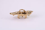 Fox Charm, Traditional Charm, Made from Solid Yellow Gold, British Hallmarked, Complete with Attachment Link