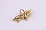 Fox Charm, Traditional Charm, Made from Solid Yellow Gold, British Hallmarked, Complete with Attachment Link