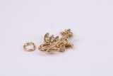 Dragon Charm, Traditional Charm, Made from Solid Yellow Gold, British Hallmarked, Complete with Attachment Link