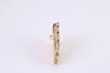 Alaska Cruise Charm, Made From Solid Cast Yellow Gold, British Hallmarked, Complete with Attachment Link