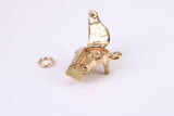 Grand Piano Charm, Traditional Charm, Made from Solid Yellow Gold, British Hallmarked, Complete with Attachment Link