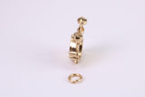 Drum Set Charm, Made from Solid Cast Yellow Gold, British Hallmarked, Complete with Attachment Link