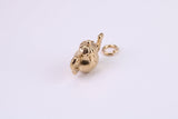 Tea Pot Charm, Made from Solid Cast Yellow Gold, British Hallmarked, Complete with Attachment Link